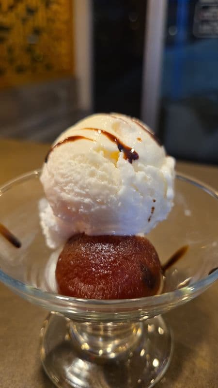 Gulab Jamun with Ice Cream