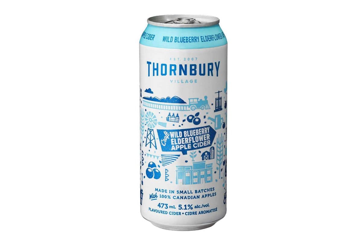 Thornbury Wild Blueberry Elderflower Apple Cider (1 x 473 ml)