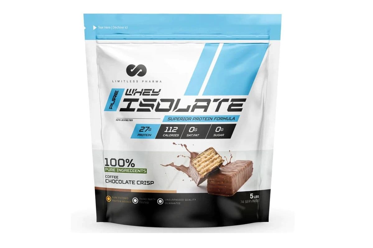 Limitless Pharma Whey Isolate Coffee Chocolate Crisp Protein Powder (5 lb)