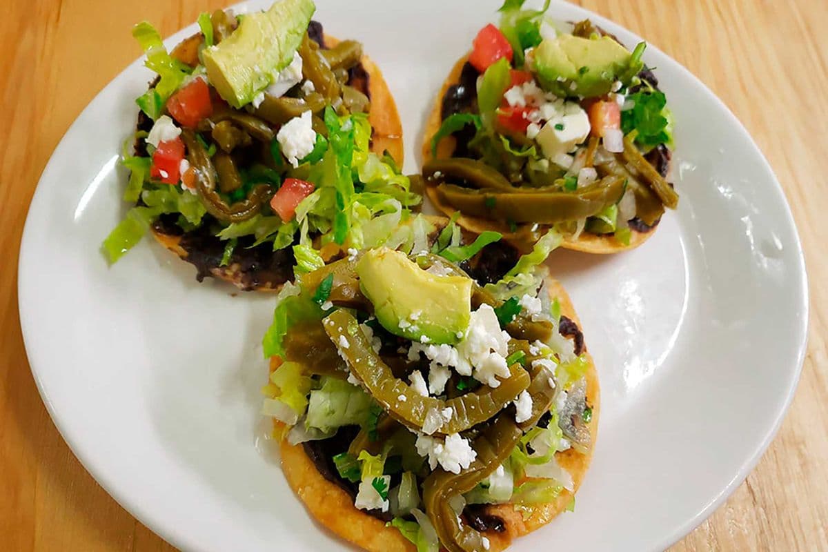 * 3 Veggie Tostadas