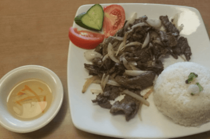 309. BBQ Lemongrass Beef on Rice
