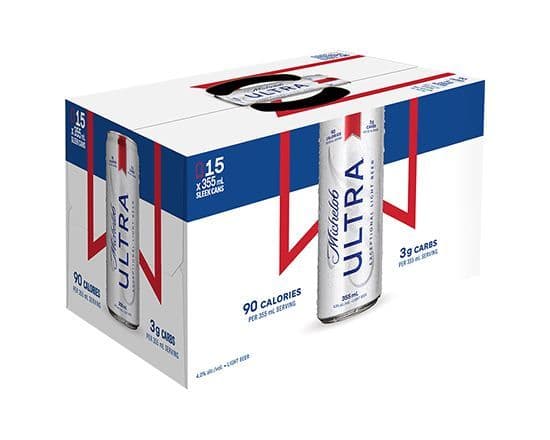 Michelob Ultra Lager Sleek Can, 15 x 355 ml