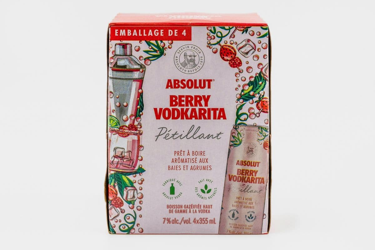 Absolut Berry Vodkarita (4 x 355mL Cans)