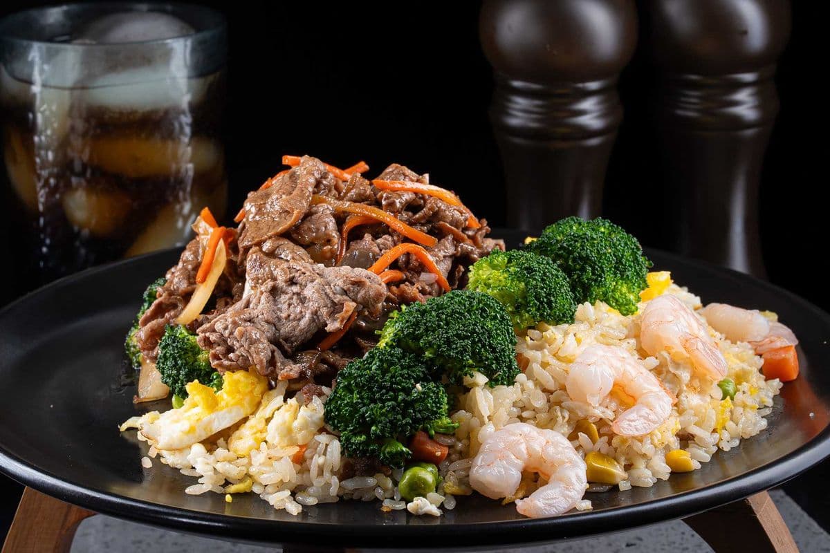E -Teriyaki Beef / Chicken + Fried Rice + Drinks