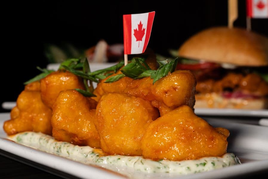 Hot Honey Cauliflower Bites