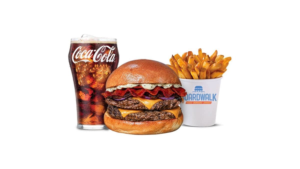 Double Bacon Onion Jam Burger Combo
