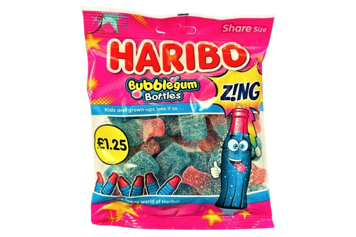 Haribo Bubblegum Bottles (176gm) (346 Cal)