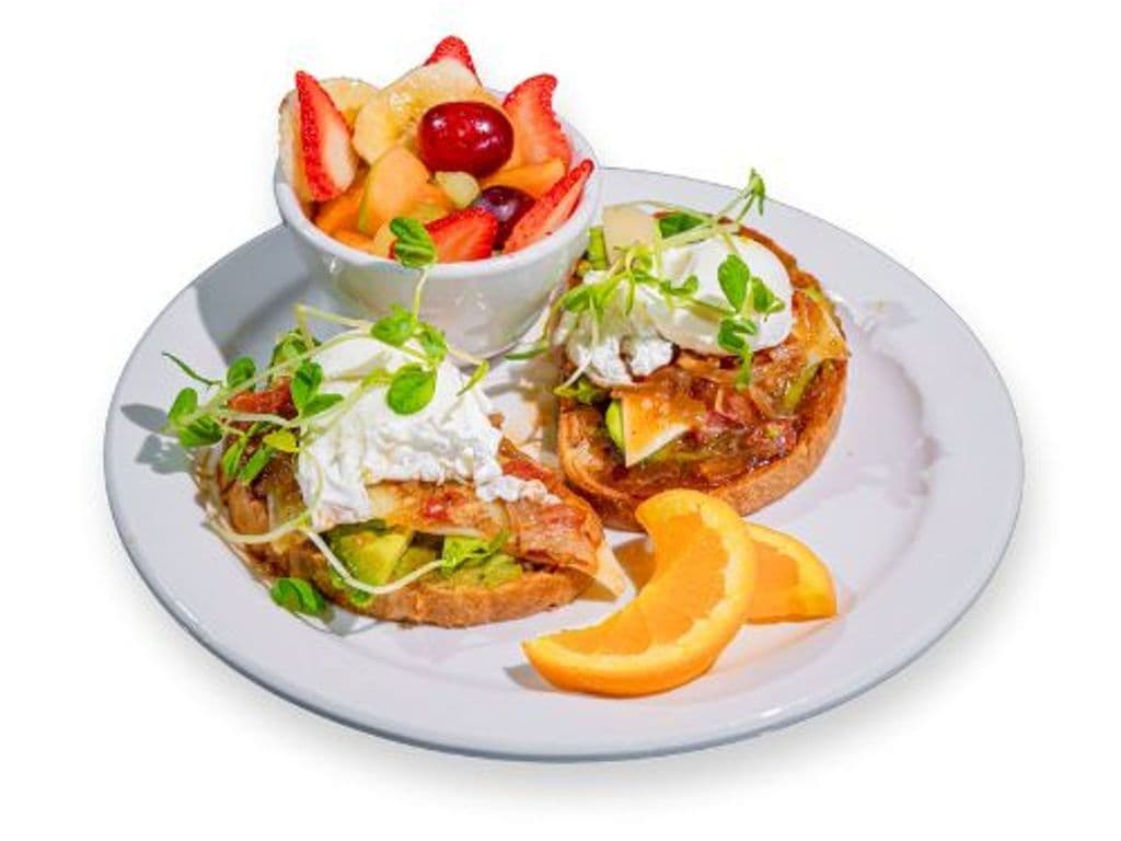 Spinach Mushroom Truffle Avocado Toast
