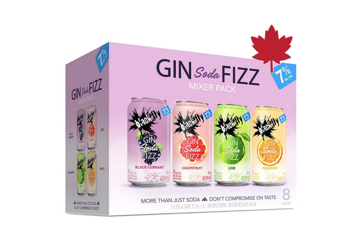 Black Fly Gin Soda Fizz Mixer Pack (8 x 355 ml)