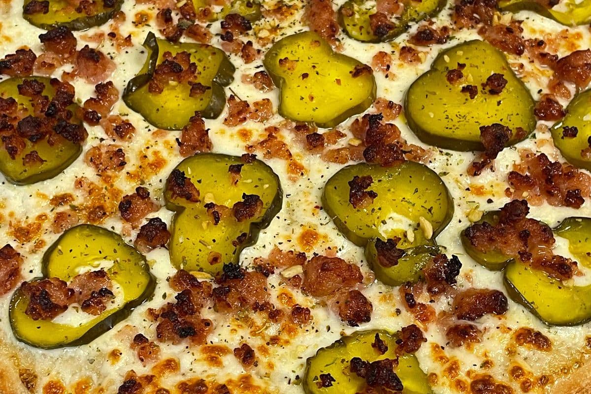 Small Pickle Bacon Ranch Pizza