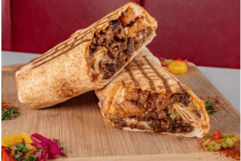 Steak and Cheese Wrap (Custom) Comes with Toppings (Medium)