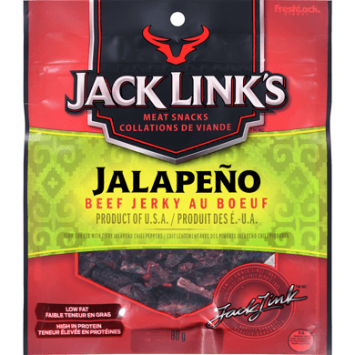 Jack Link's Beef Jerky Au Boeuf Jalapeno 80g/ Jack Link's Jalapeno Beef Jerky 80g