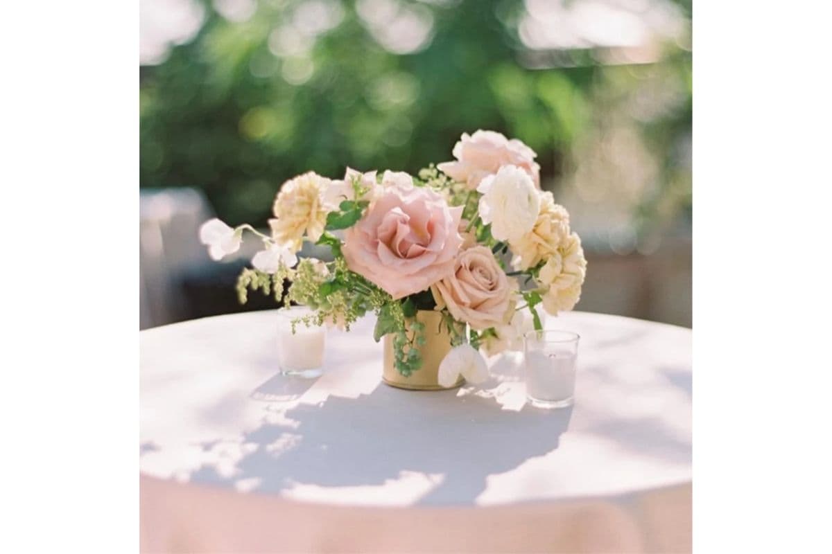 Blush and Gold Centerpiece