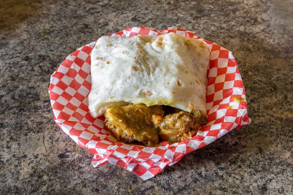 Curry Chicken Roti Meal