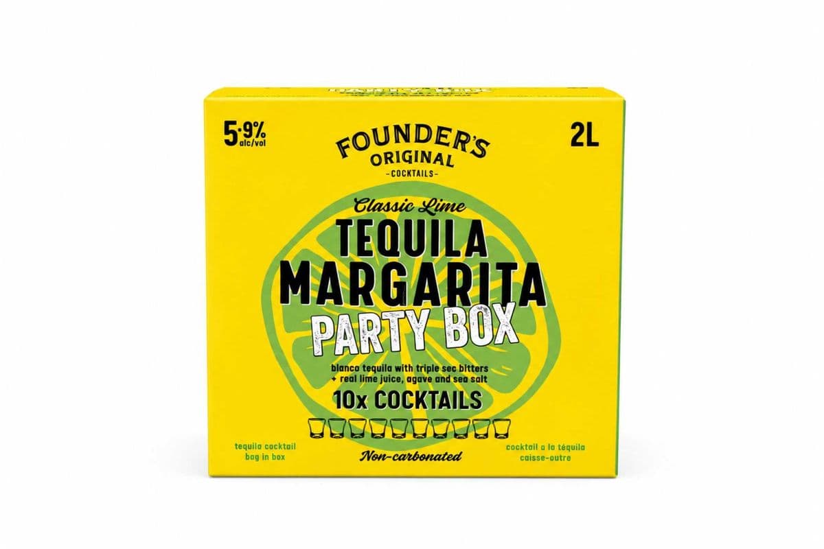 Founder's Original Classic Lime Margarita Party Box (1 x 2L)