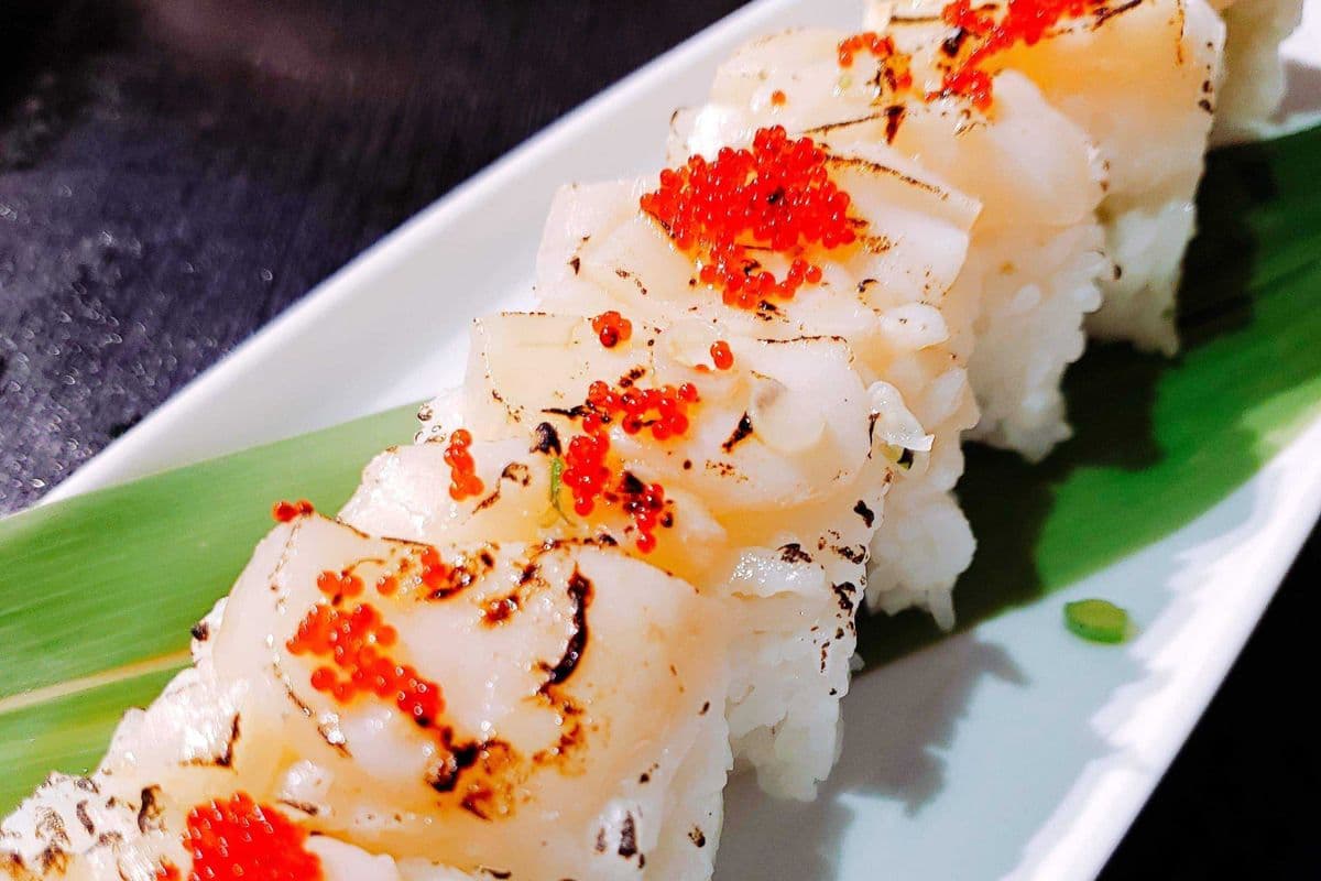 Scallop Aburi Oshi Sushi