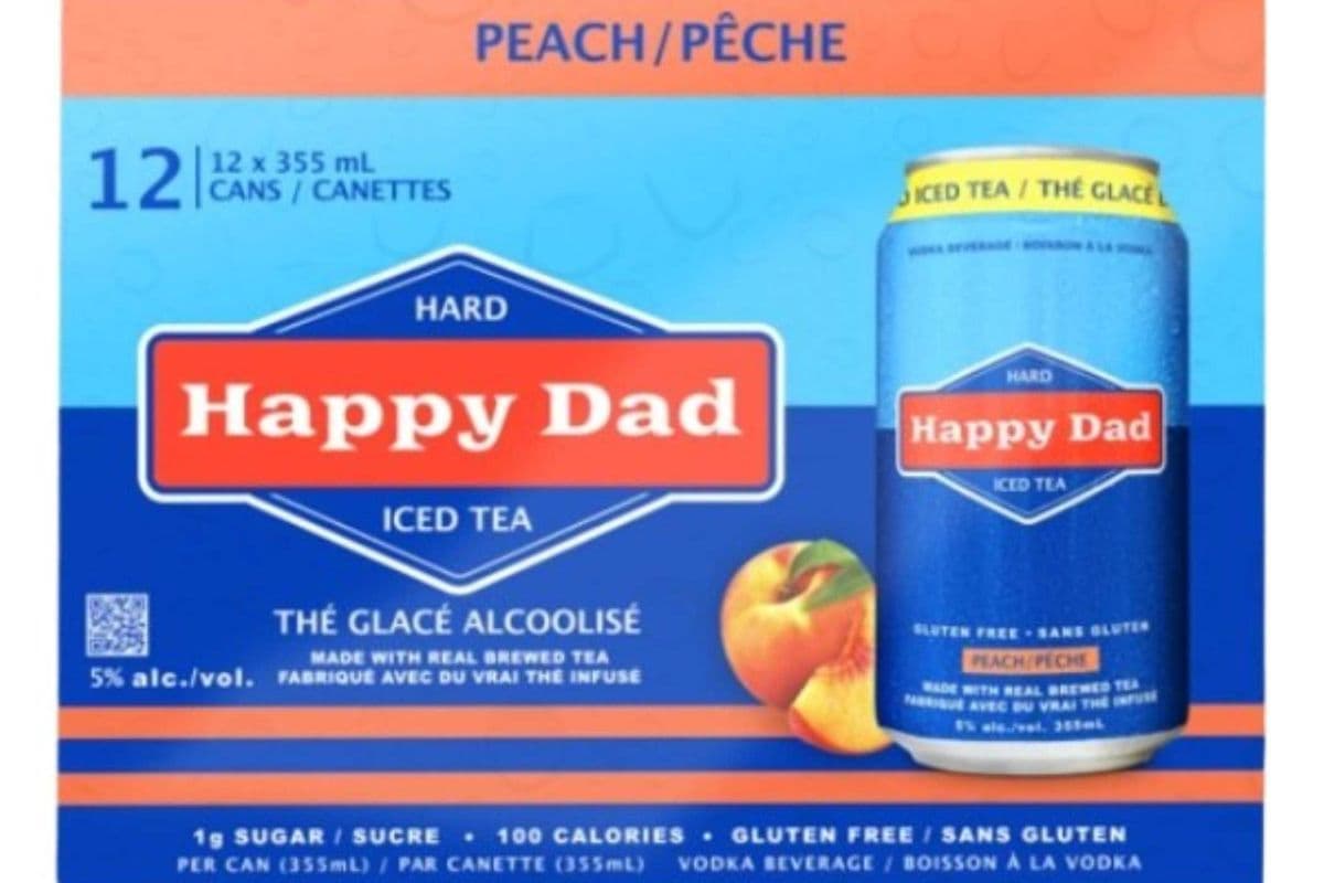 HAPPY DAD HARD ICED TEA PEACH (12 PACK) (12 x 355ML CAN)