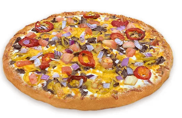 15" Large Smoke-House Philly Cheesesteak Pizza