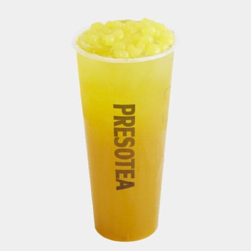Mango Green Tea with Mango Jelly Boba / Thé vert à la mangue avec gelée de boba à la mangue