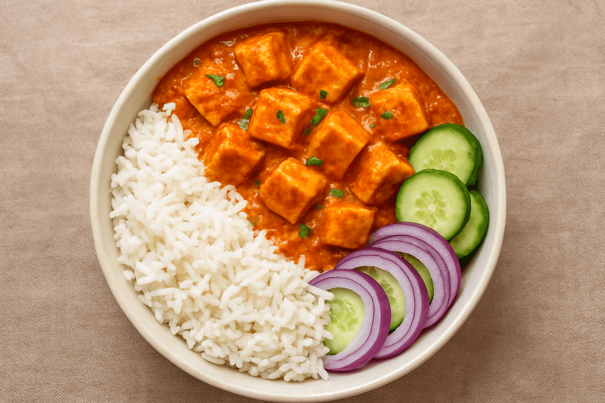 Paneer Butter Masala Rice Bowl