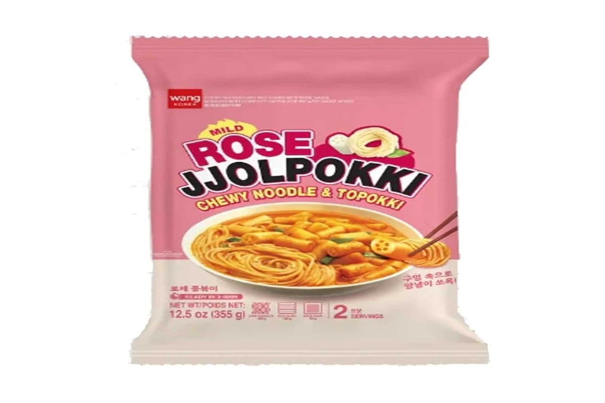 Wang Korea Rose Jjolpokki Chewy Topokki Noodle (355g) (430 Cal)