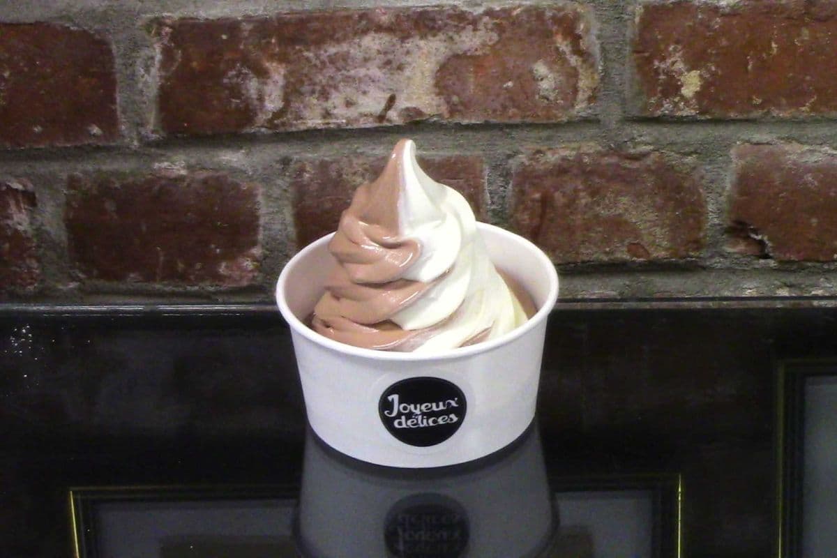 Crème glacée vanille et chocolat / vanilla and chocolate ice cream