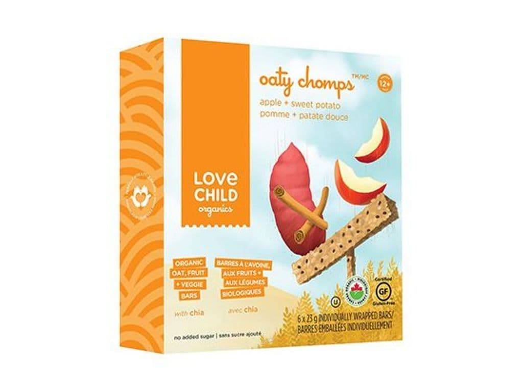 LOVE CHILD ORGANICS OATY CHOMPS APPLE + SWEET POTATO 6X23G