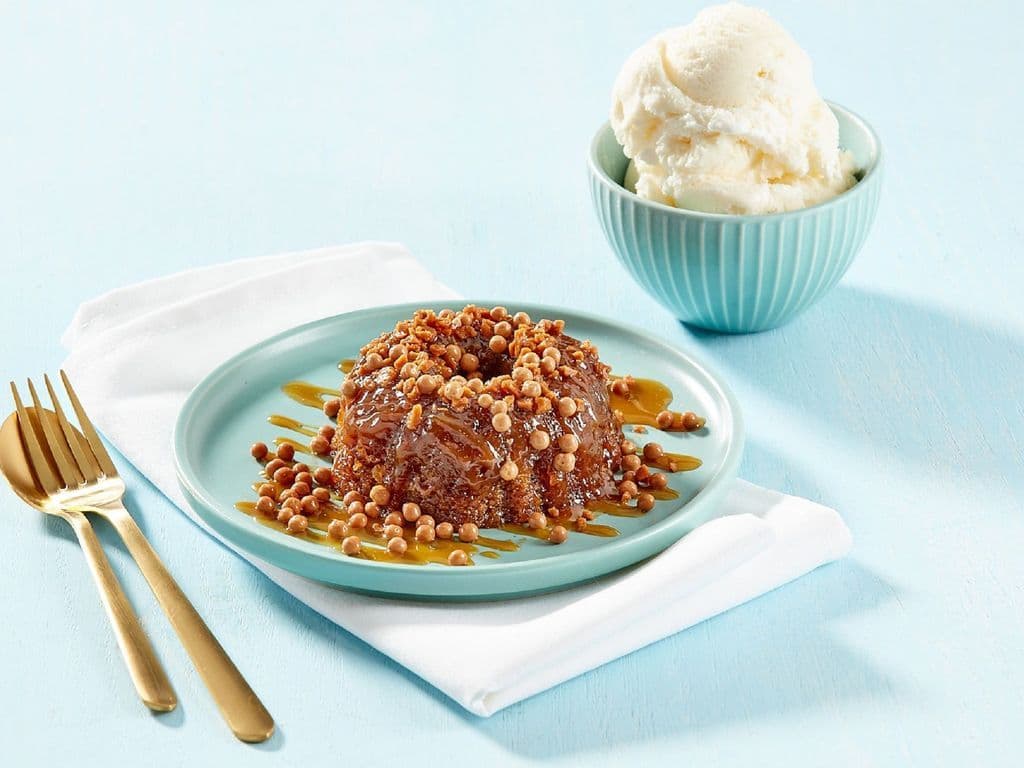Sticky Toffee Butter Cake w/ Ice Cream