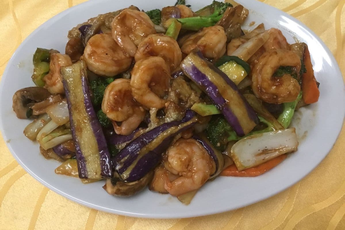 Shrimp with Eggplant