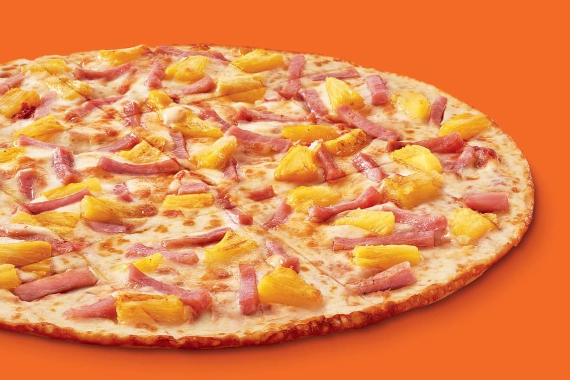 Pizza Hula hawaïenne à croûte mince moyenne 12"  / Medium 12" Thin Crust Hula Hawaiian Pizza