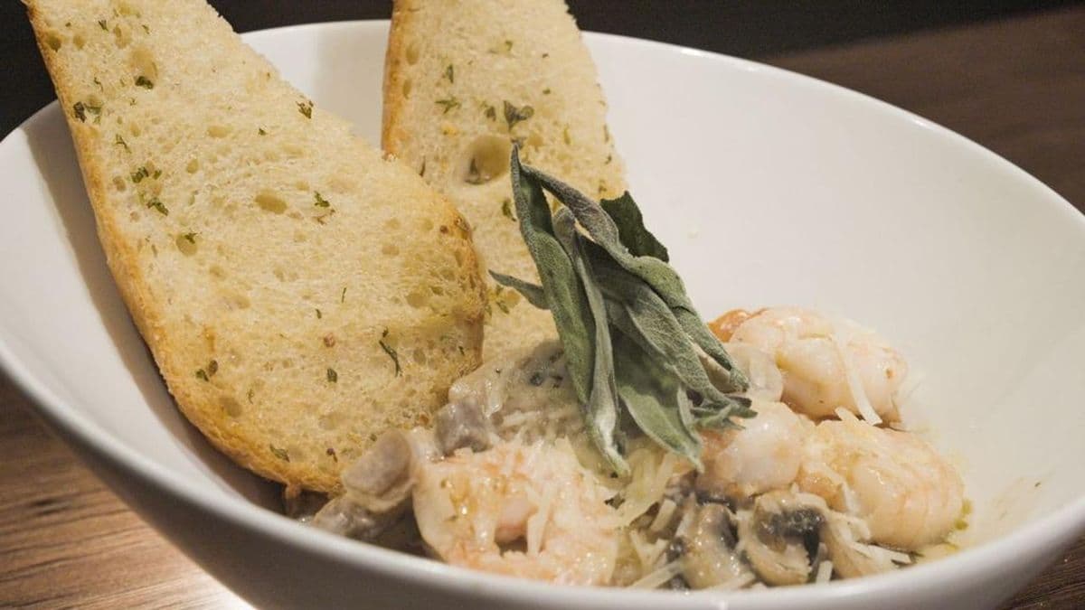 Butternut Squash Ravioli and Shrimp