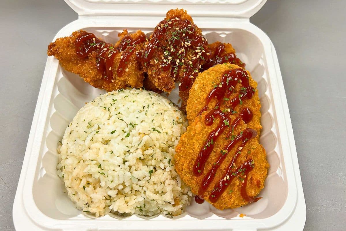 Garlic Butter Fried Rice & Croquettes
