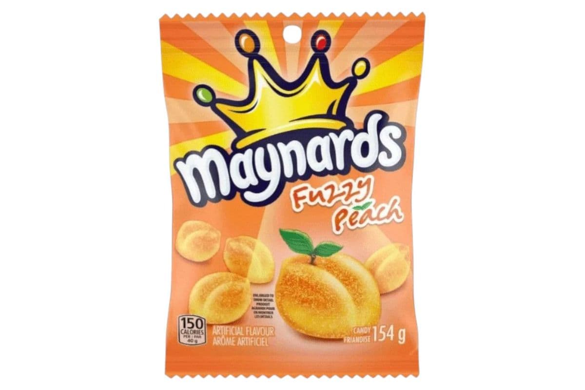Maynards Fuzzy Peach Candy (154gm) (150 Cal)