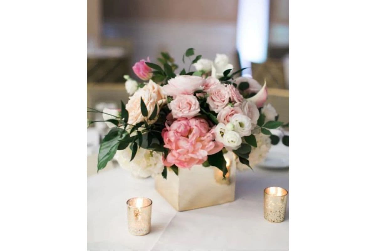 Pink and Gold Centerpiece