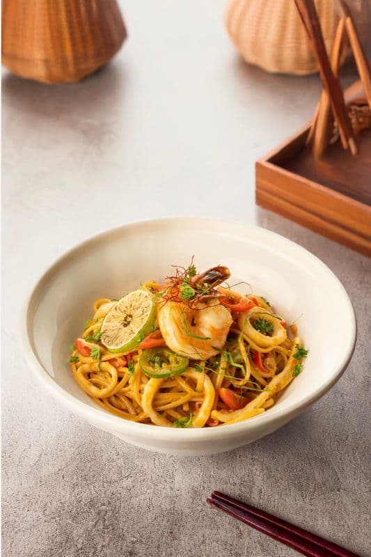 Tom Yum Goong Linguine