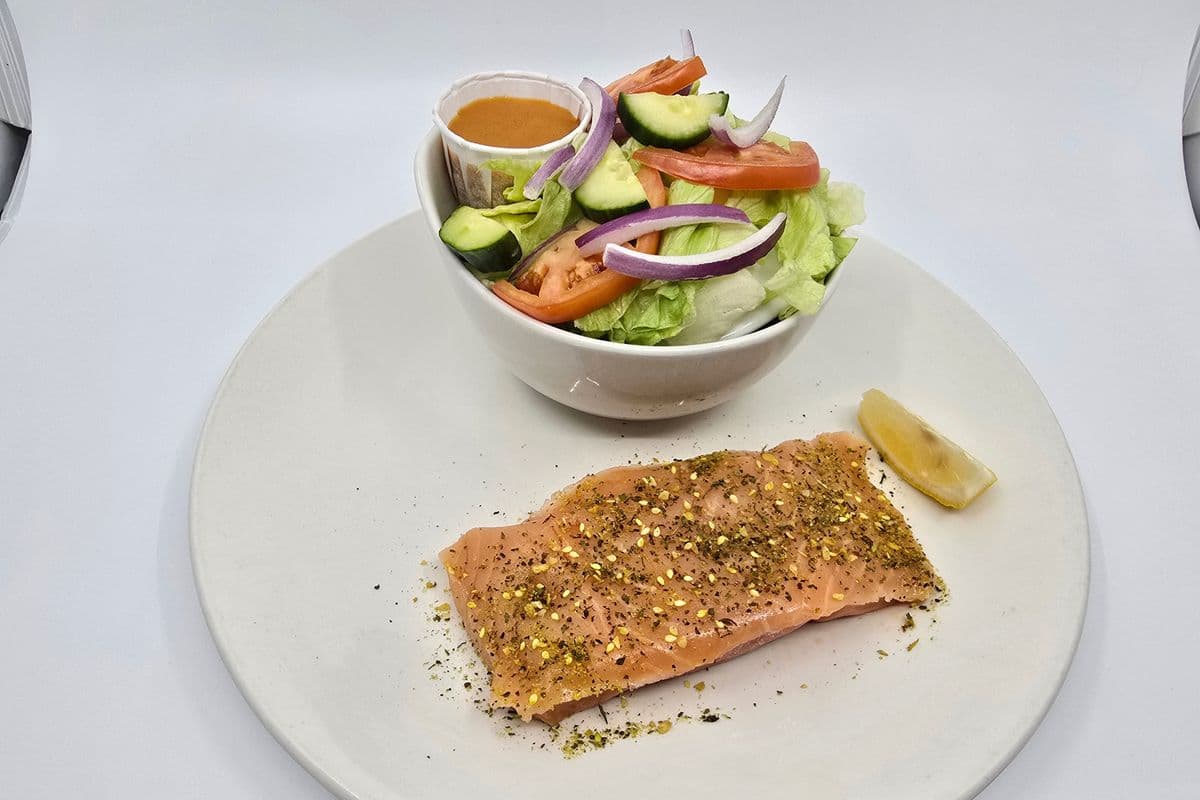 Grilled Atlantic Salmon and Garden Salad