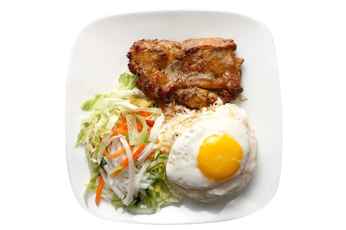 41. Grilled Lemongrass Chicken and Sunny-Side Up Egg on Rice