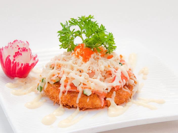 Crab Meat Salad Sushi Pizza / Crab Meat Salad Sushi Pizza