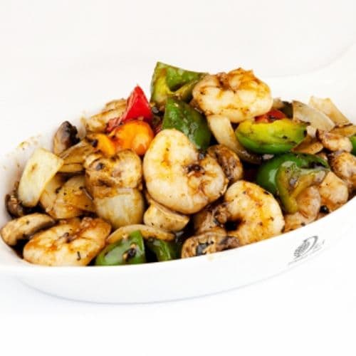Shrimp with Pepper in Black Bean Sauce / 豆豉虾仁