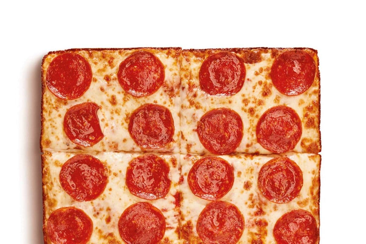 5. Four Slice Detroit-Style Deep Dish Pepperoni Pizza