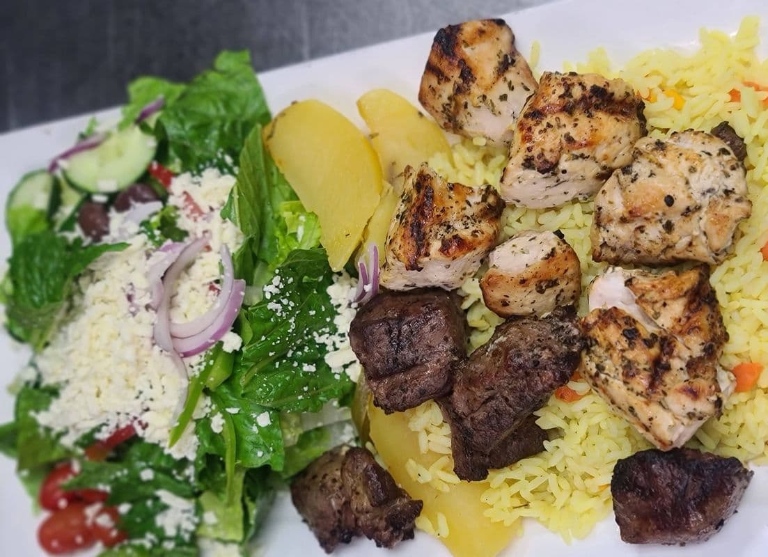 Chicken and Lamb Souvlaki