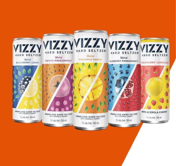 Vizzy Hard Seltzer (2 X 330ml Can), 5%ABV, Deposit $0.20