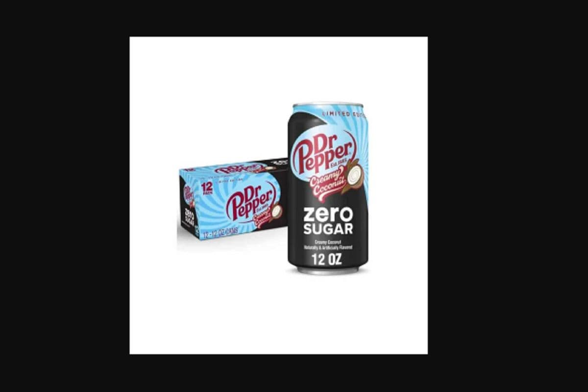 Dr Pepper Creamy Coconut ZERO SUGAR Soda Pop Limited Edition USA Product (355 ml)