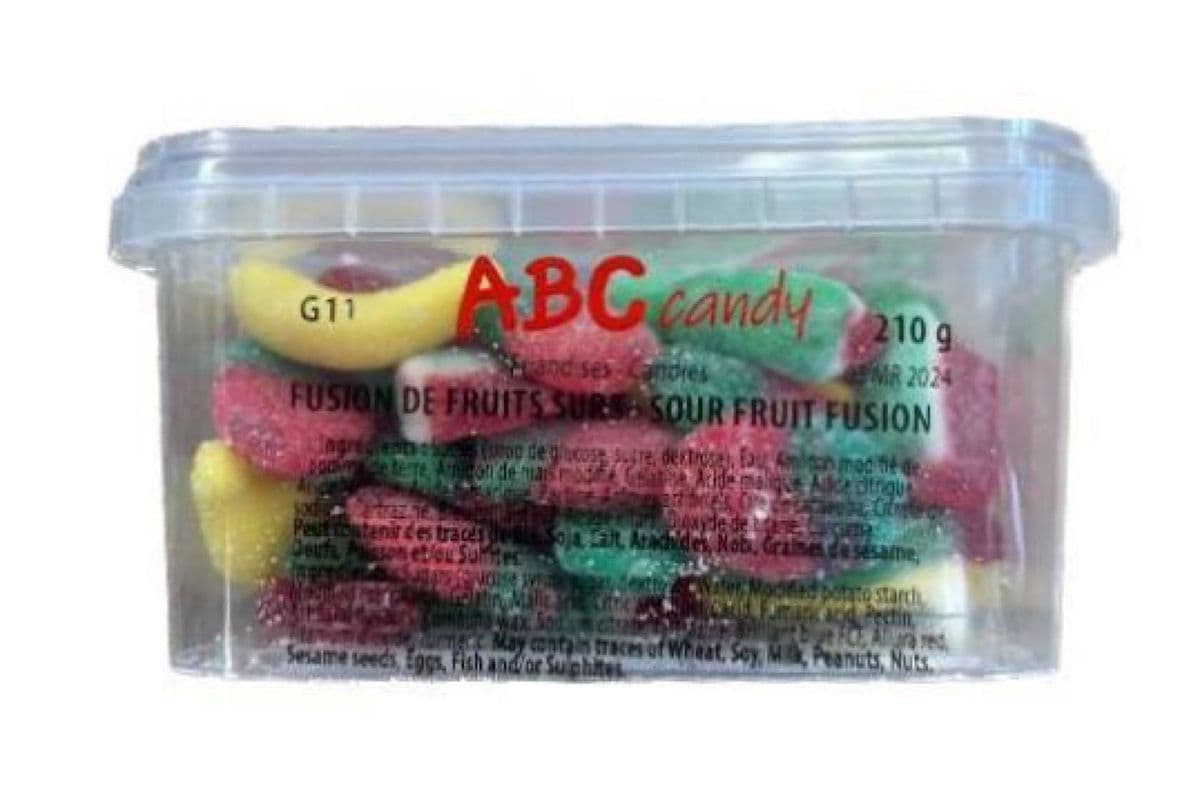 ABC Candy - Contenant - Fusion de Fruits Surs / Container - Sour Fruit Fusion
