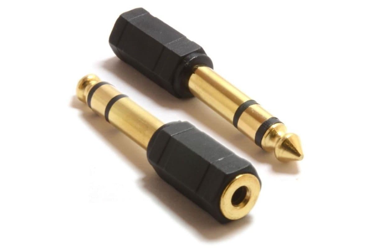 Stereo Audio Aux Jack Female 6.5 mm to 3.5 mm Adapter