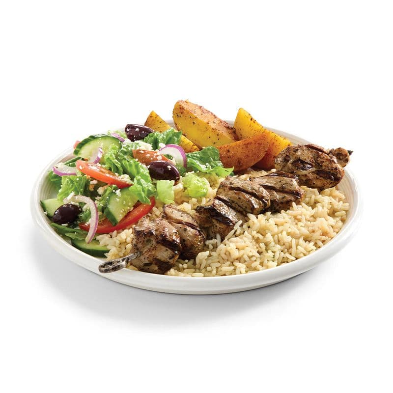 Pork Souvlaki Plate / Assiette Souvlaki porc