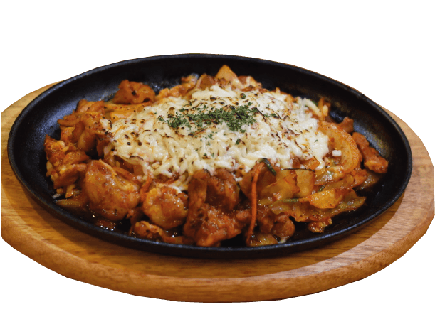 Stir-fried Bul Dak (Fire Chicken with Cheese)