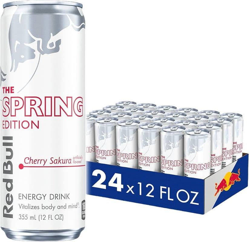 Red Bull Boisson Énergisante Cerise et Sakura Sans Sucre 250ml/ Red Bull Sugar Free Cherry & Sakura 250ml