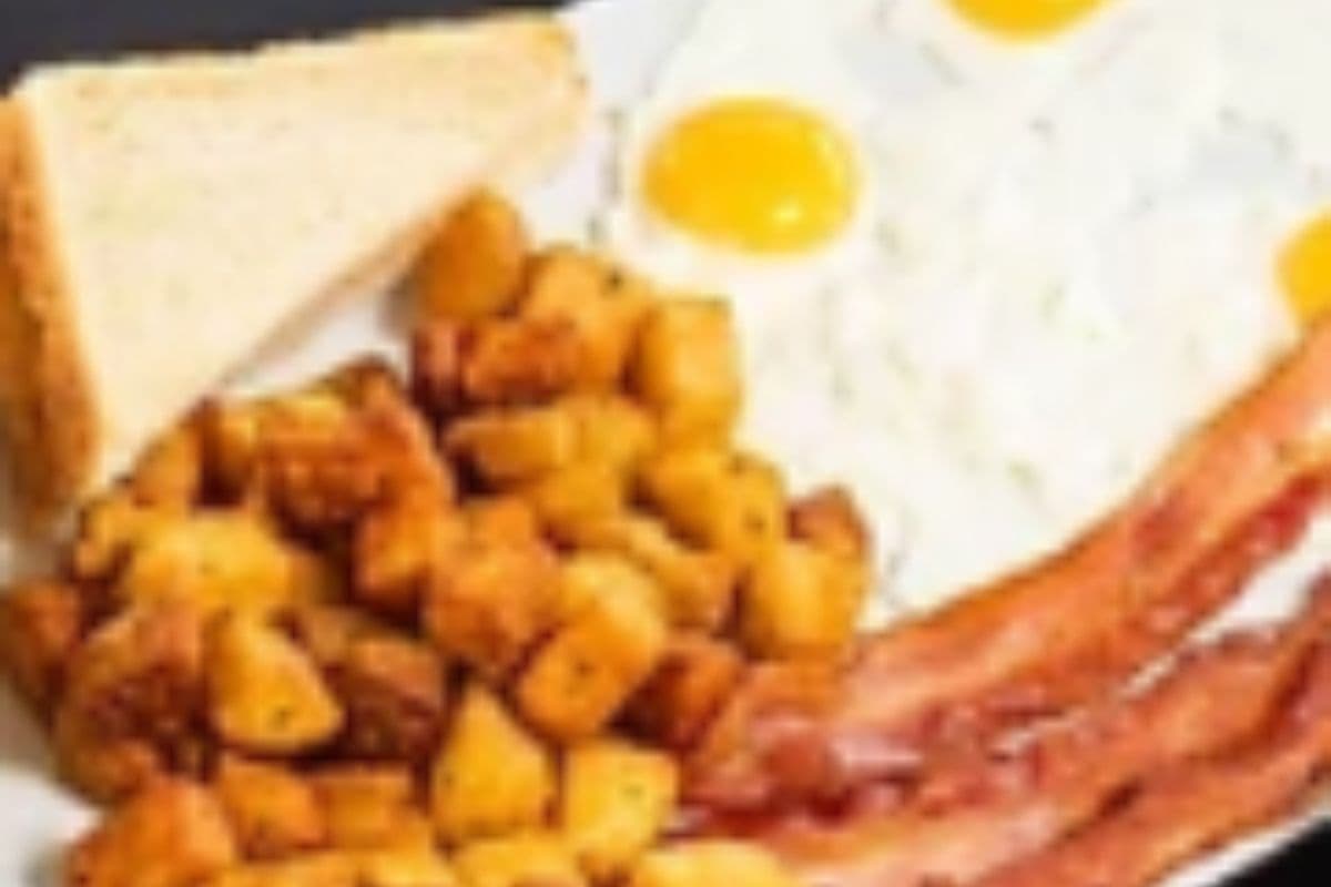 Bacon, Eggs, Toast, and Home Fries
