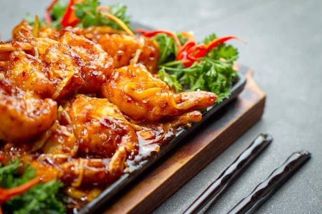 Sizzling Szechuan Shrimp